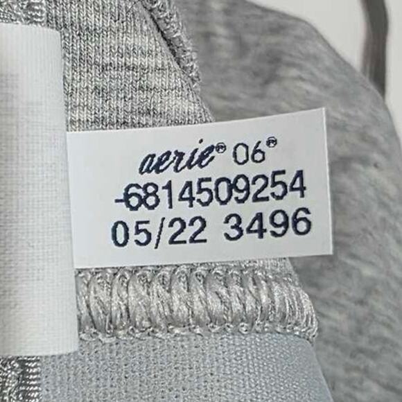 Aerie Square Neck Strappy Side Bandeau Bralette Medium Heather Gray Small NEW - Picture 8 of 13